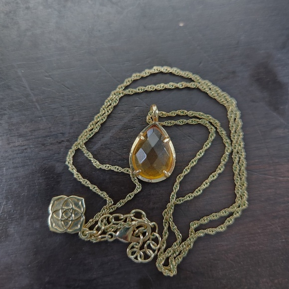 Kendra Scott Kiri Citrine and Gold necklace, preloved - Picture 6 of 6
